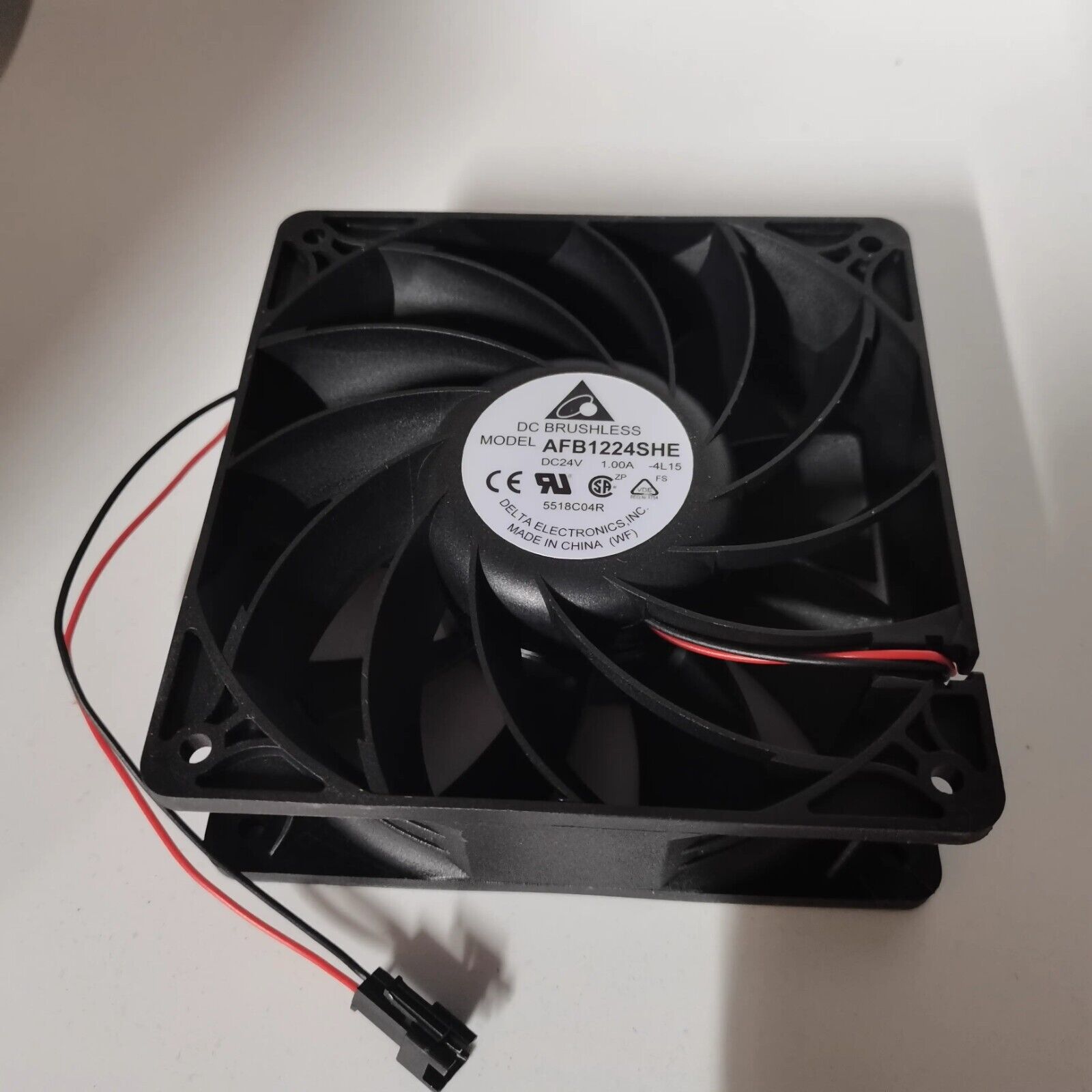 Delta AFB1224SHE Cooling Fan DC24V 1A 12CM 2-Pin Inverter - DELTA
