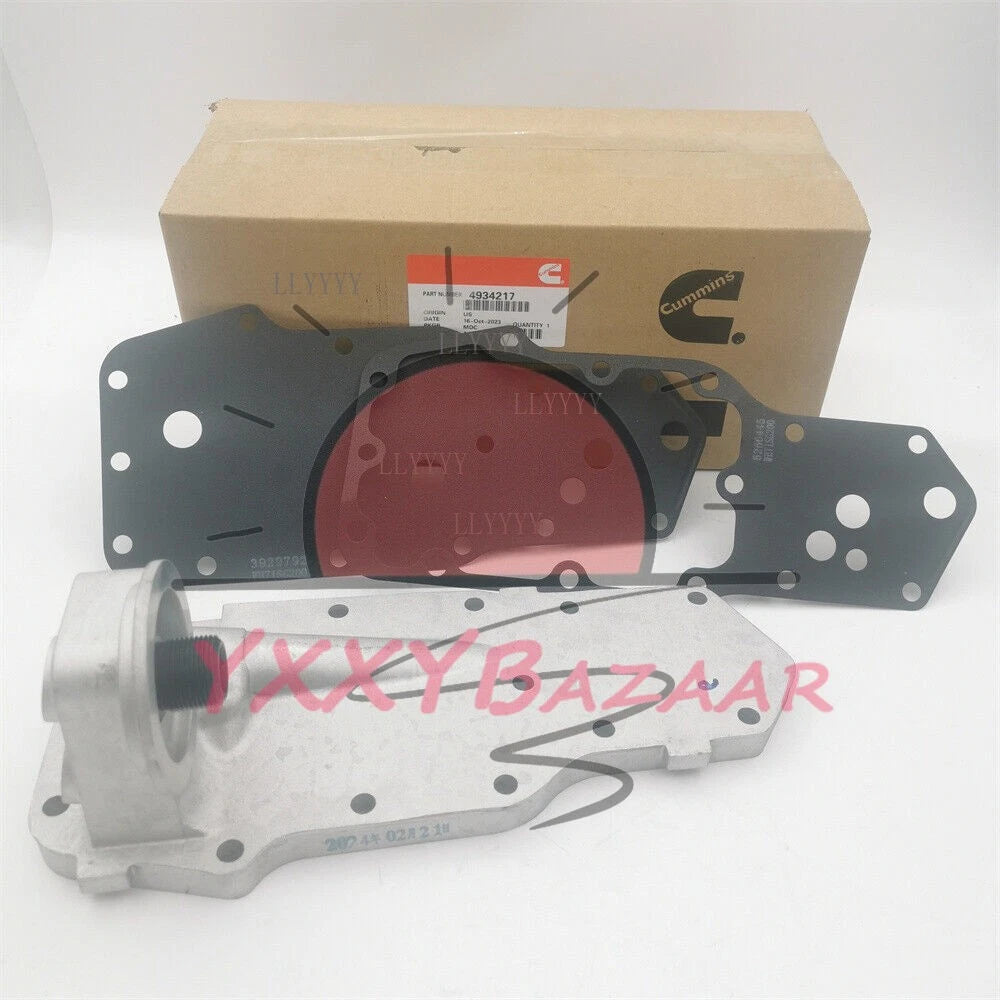 Oil Filter Mount Housing W/Gaskets For 1989-2002 Dodge Cummins 6B/6BT/6BTA 5.9L~