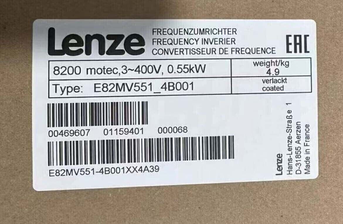 new E82MV551_4B001 LENZE E82MV551-4B001 Inverter 8200 Motec 0.55kW - LENZE