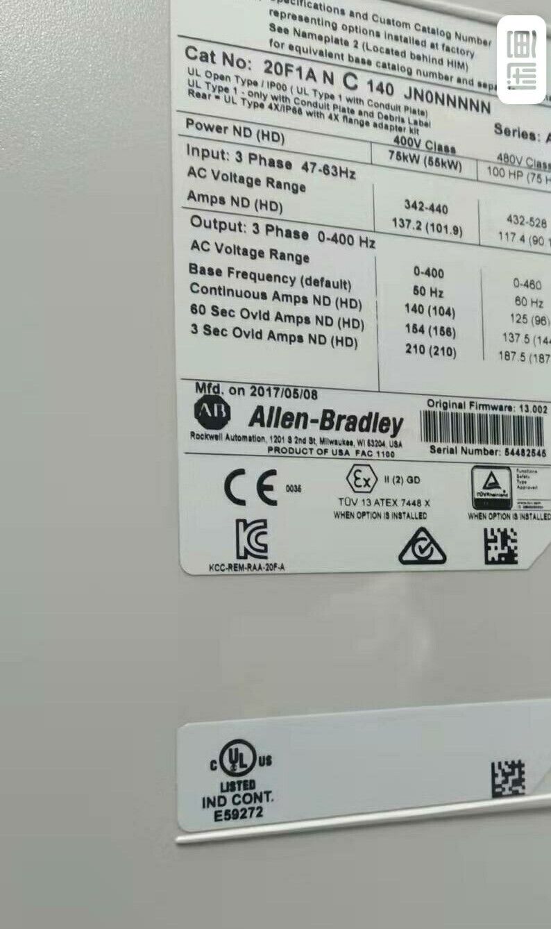 20F1ANC140JN0N PowerFlex753 - POWERFLEX