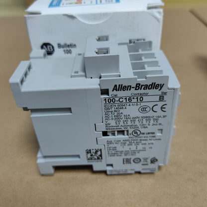 Allen-Bradley 100-C16D10 16 AMP 120VAC COIL IEC Contactor New Factory Sealed - 120VAC Contactor 16 AMP 100-C16D10 - ALLEN-BRADLEY