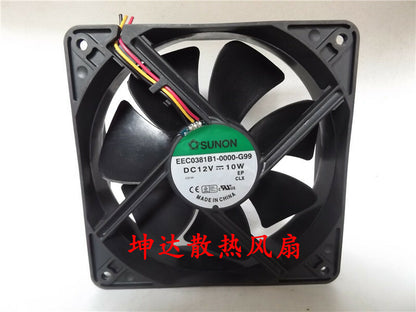 1pcs SUNON EEC0381B1-0000-G99 12038 12 cm 12V 10W 3-wire fan
