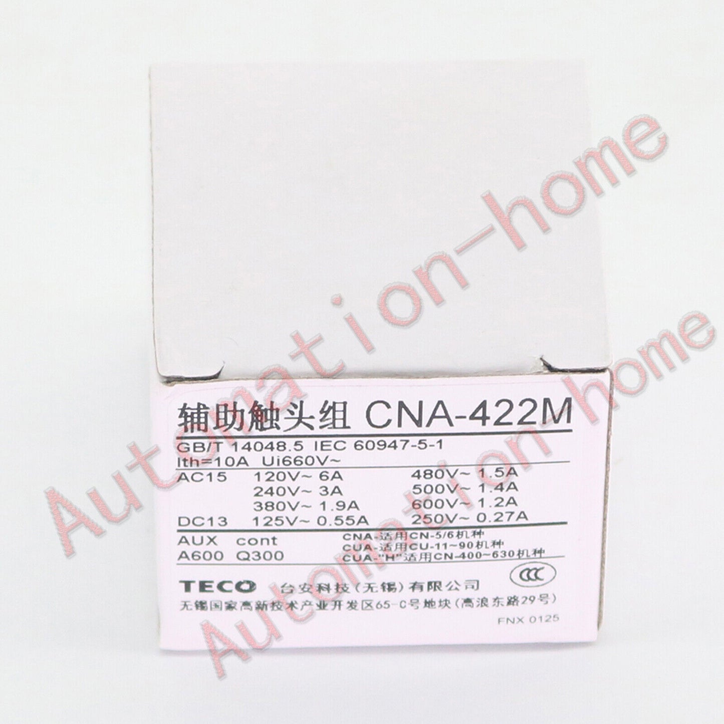 1PC FOR TECO CNA-422M: 10A Auxiliary Contact with 2 Open and 2 Close - TECO