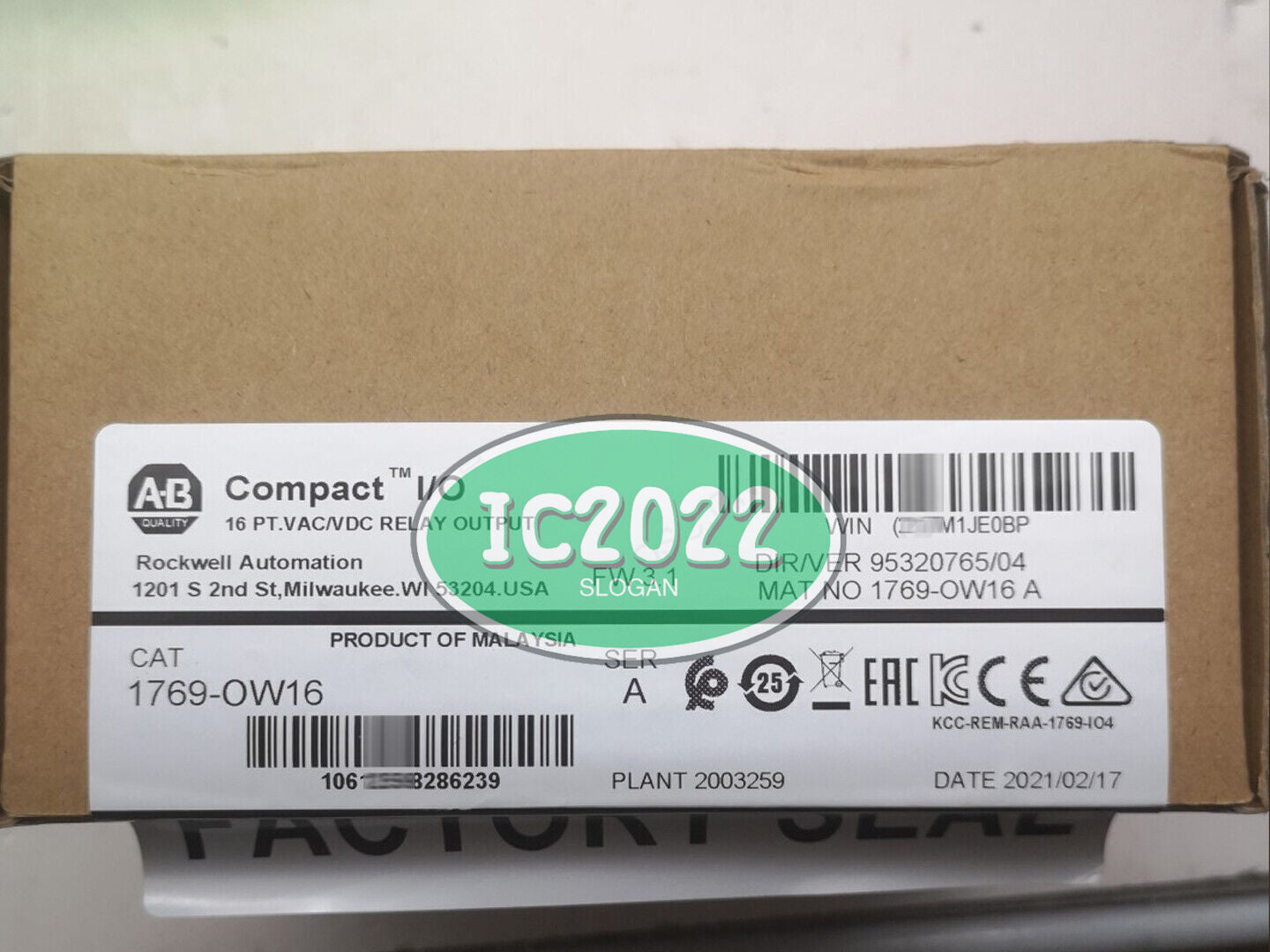 AB 1769-OW16 CompactLogix Relay Output Module New Factory Sealed 1769OW16 AB