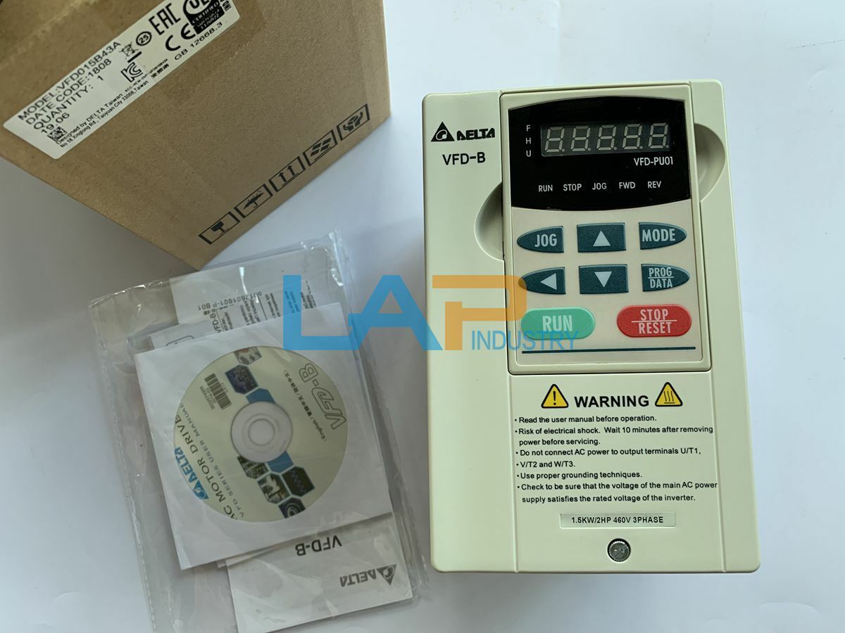 new 1PCS For DELTA Inverter VFD015B43A 3PH 380-480V 5.7A50/60Hz - DELTA CONTROLS