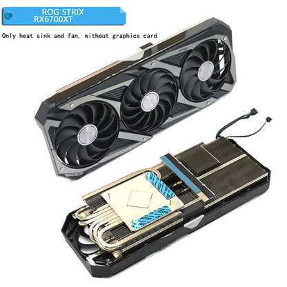 For ASUS ROG STRIX RTX3060Ti 3070 3070Ti RX6700XT Graphics Card Cooler with Fan
