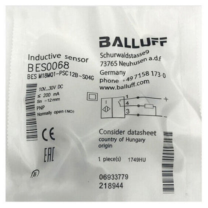 Balluff Proximity Sensor BES M18MQ1 Fast Ship - BALLUFF