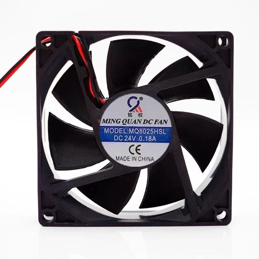 MINGQUAN MQ8025HSL DC24V 0.18A 8CM 2-Wire Silent Cooling Fan