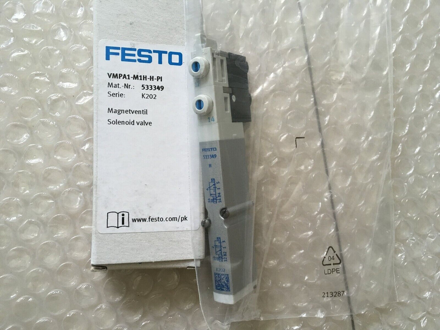 FESTO Solenoid Valve Model VMPA1-M1H-H-PI - FESTO