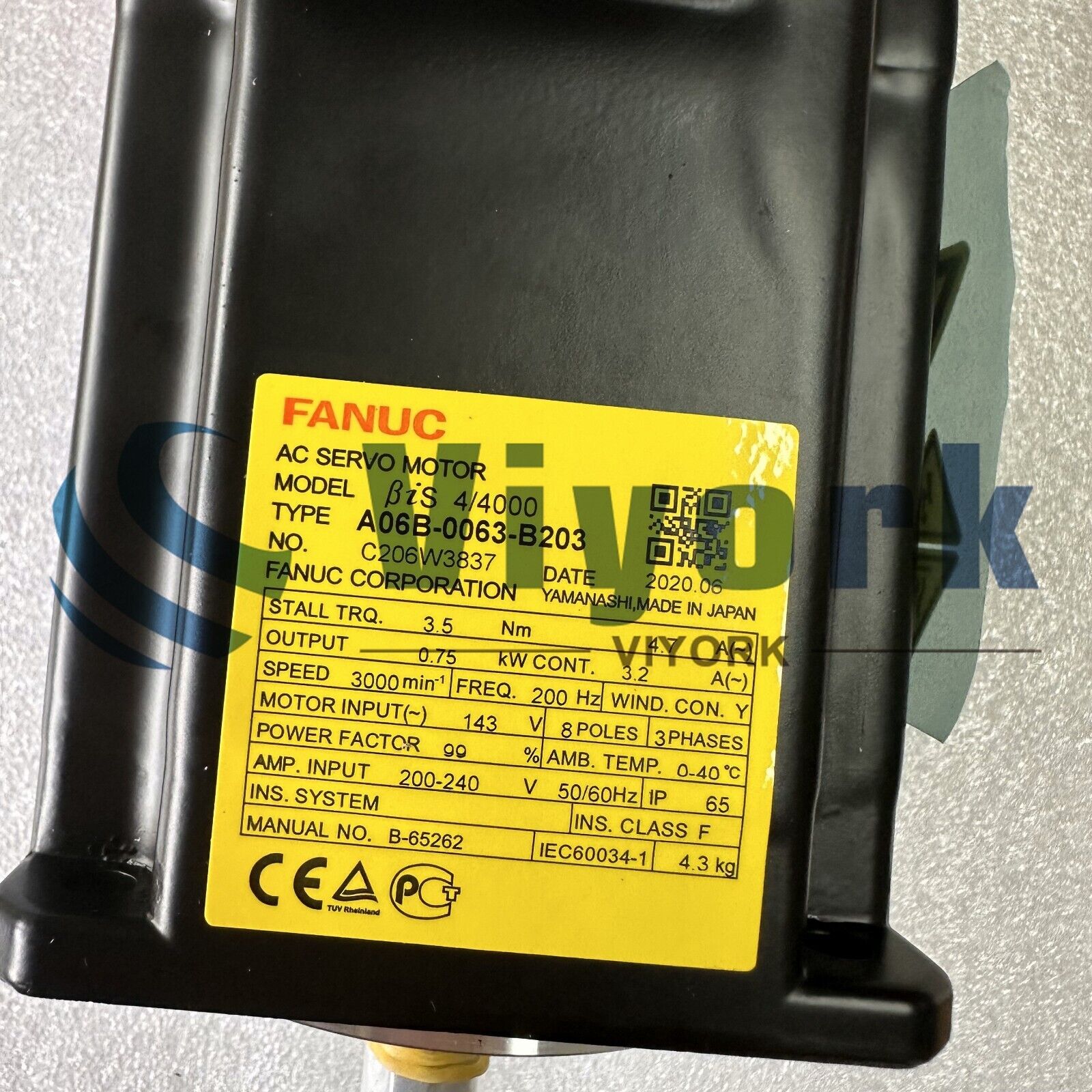 new Fanuc A06B-0063-B203 AC SERVO MOTOR