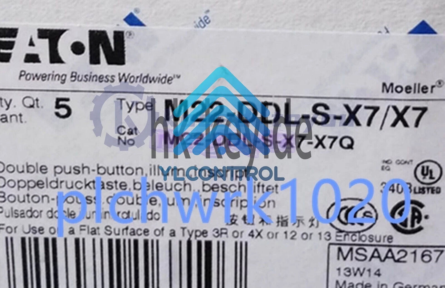 1Pcs EATON button head M22-DDL-S-X7/X7
