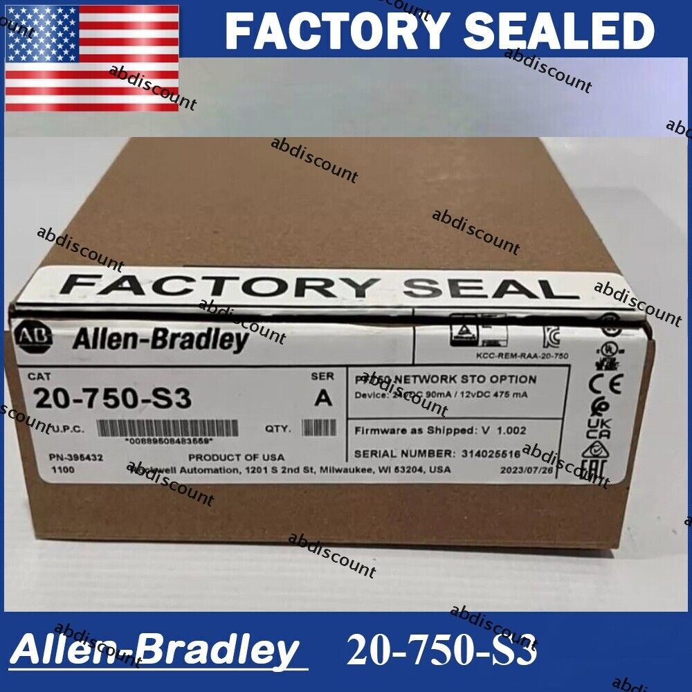 Allen Bradley AB 20-750-S3 Powerflex 750 Network STO Option Module - NEW US AB