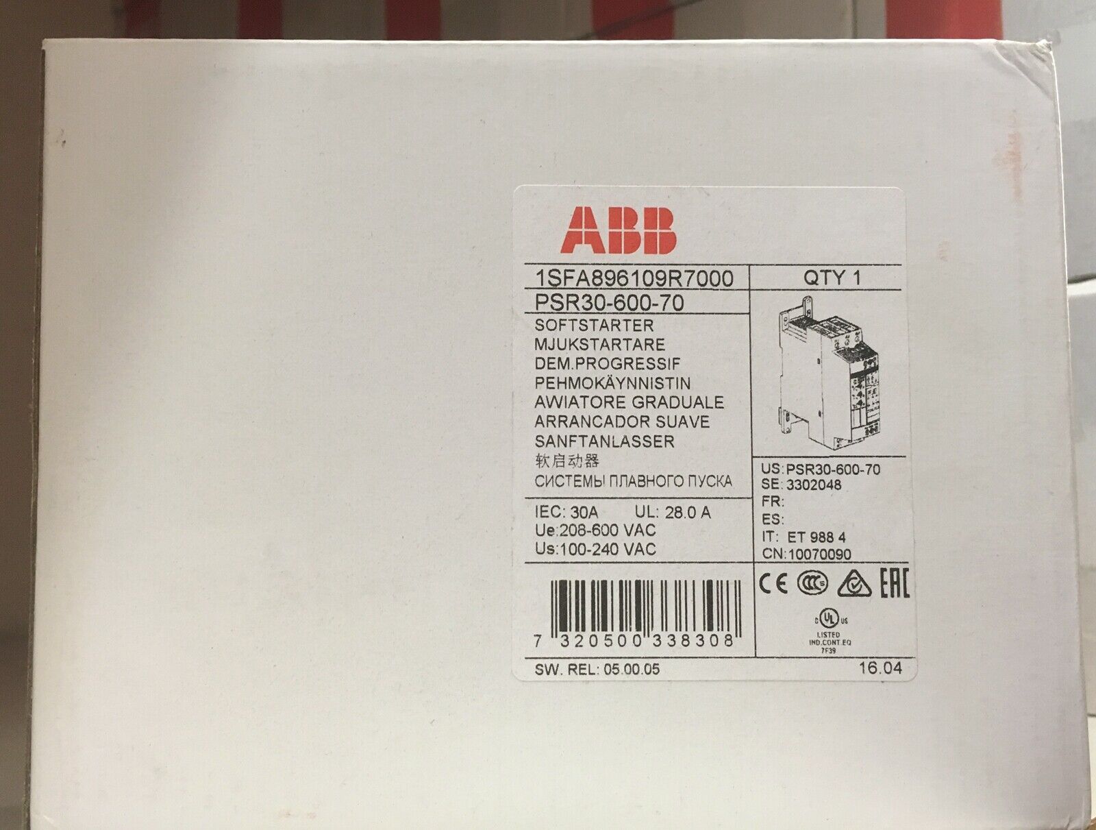 ABB PSR3060070 Soft Starter - ABB