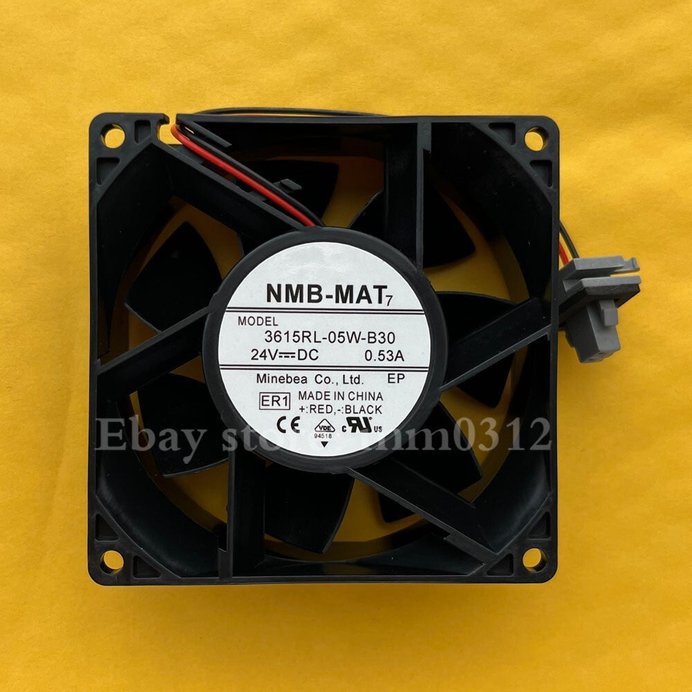 NMB-MAT 3615RL-05W-B30 9038 DC24V 0.53A 9CM 2-Wire Inverter Cooling Fan