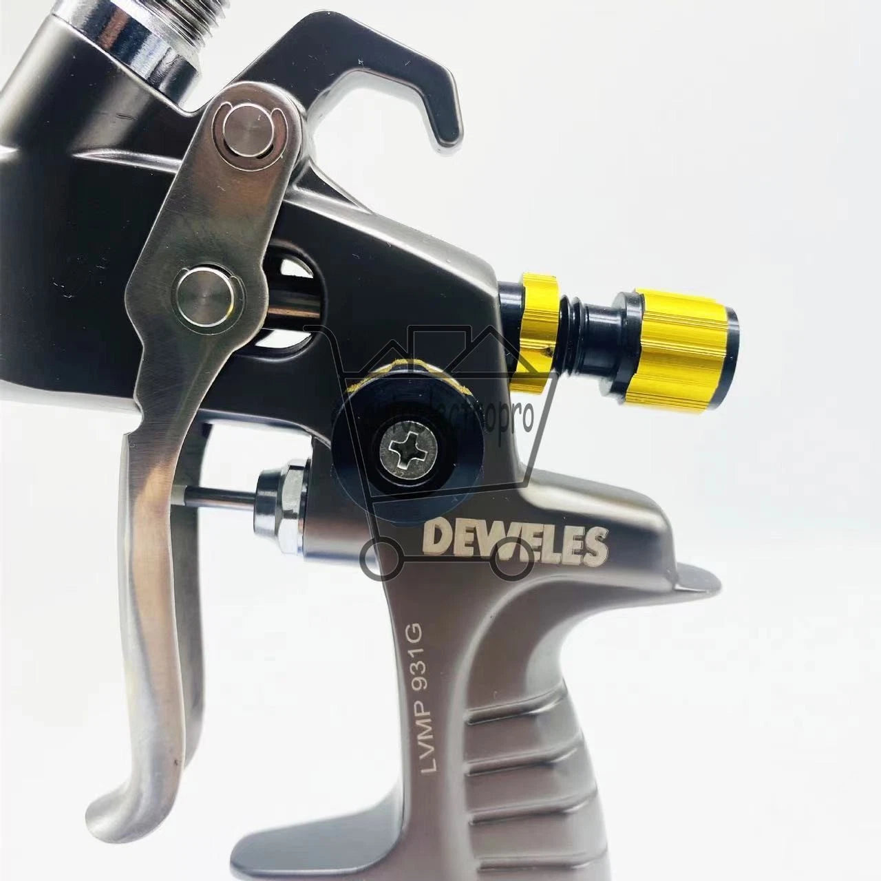Black Mini931G Car Paint Spray Gun HVLP Repair Tool 0.5/0.8mm Nozzle 250mm Cup