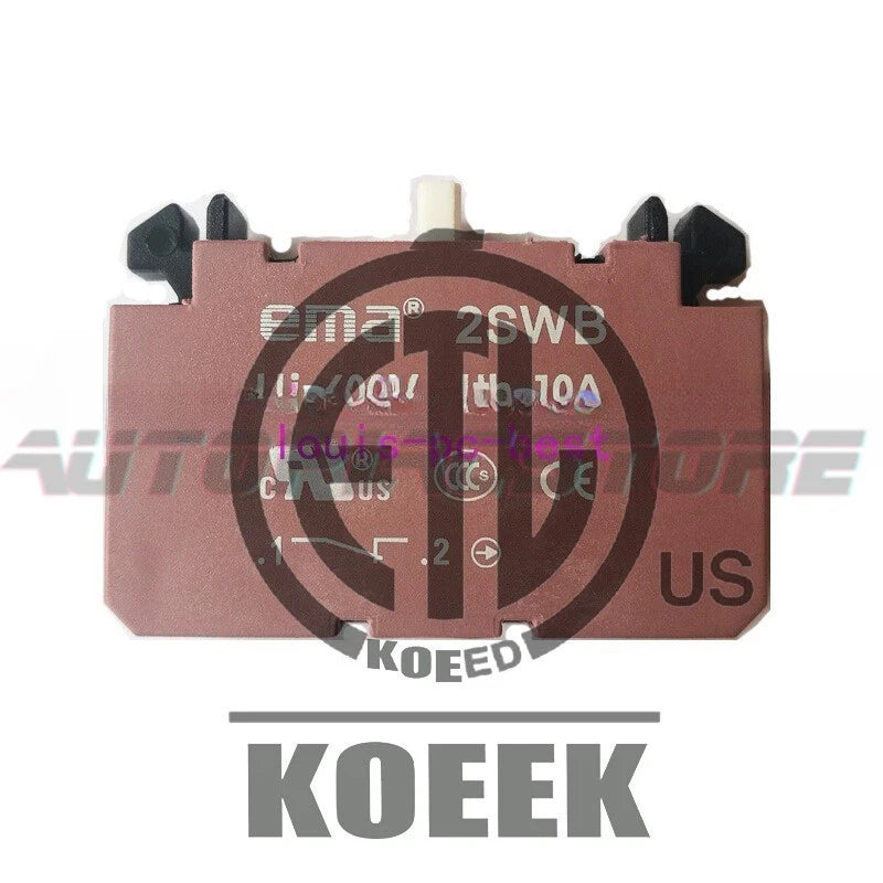 1PCS 2SWB 22mm push button switch with one normally closed contact