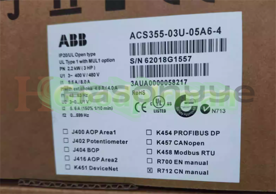 1PC ABB ACS355-03U-05A6-4 Frequency Converter 5.6A 3P 380-480V us free tax