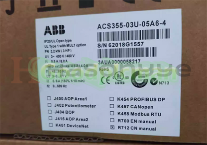 1PC ABB ACS355-03U-05A6-4 Frequency Converter 5.6A 3P 380-480V us free tax