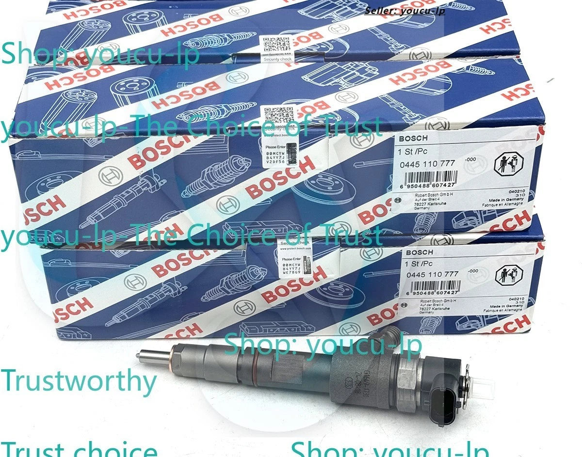 4Pcs Fuel Injector 1J801-53052 0445110777 for Kubota V1803 V2403 Engine KX040-4