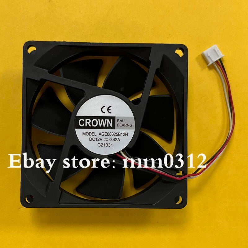 CROWN AGE08025B12H 12V 0.42A 8025 8CM IP68 full waterproof cooling fan