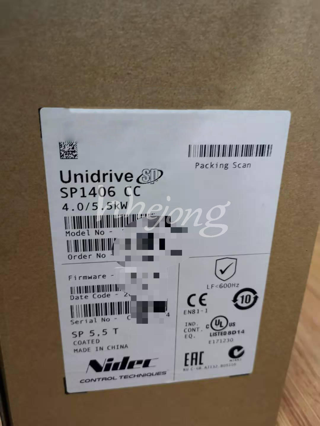 new 1PCS  Nidec CONTROL TECHNIQUES Variable Frequency Drive SP1406 Nidec