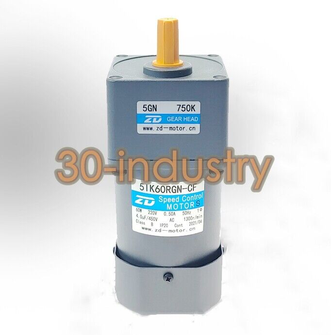 ZD 5IK60RGN-CF Gear Reducer Motor 220V 60W 0.5A - New - ZD