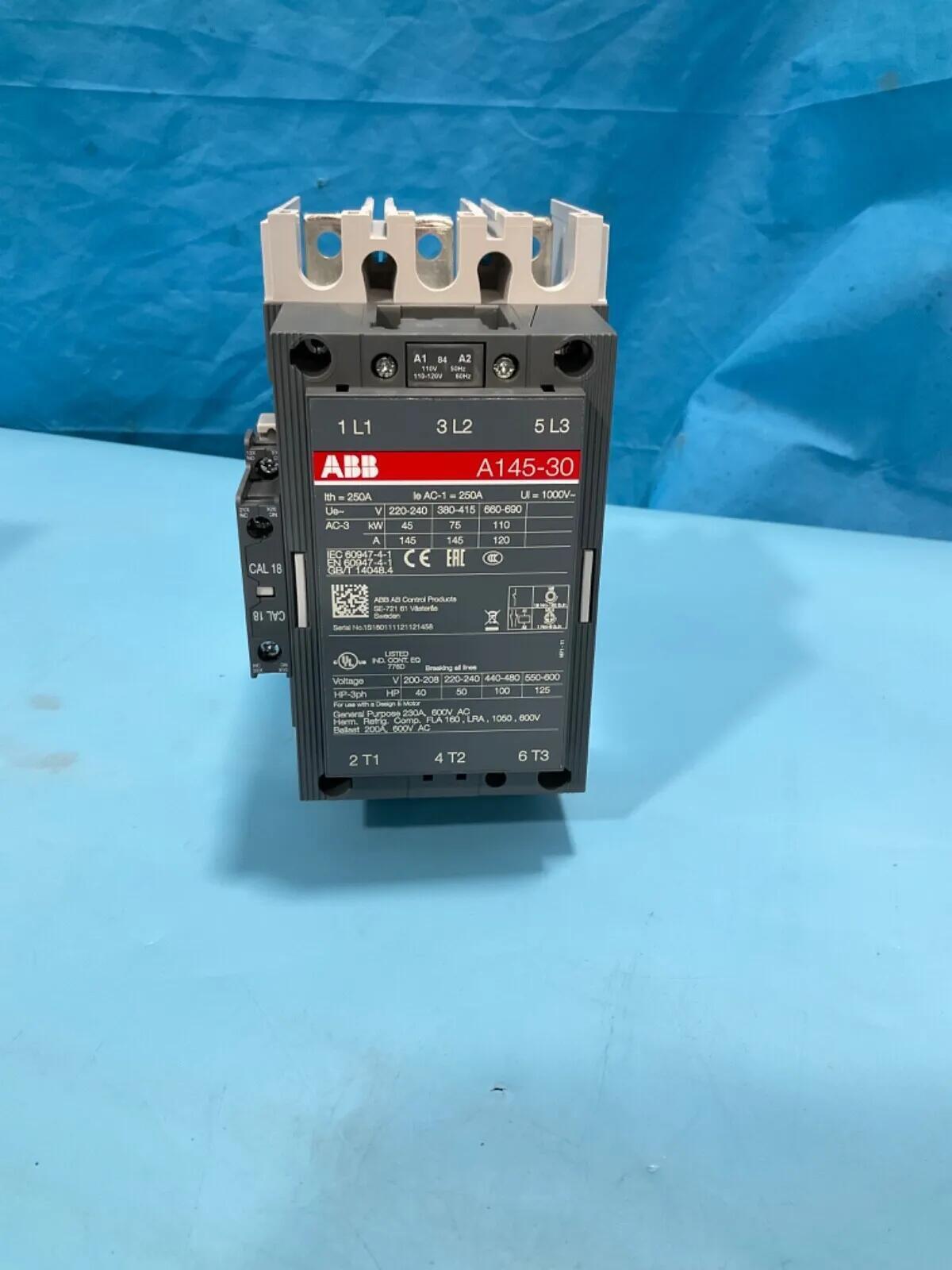 1PC ABB A145-30-11-84 3P 120V coil Contactor - ABB