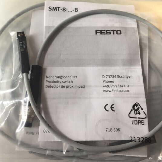 New FESTO Proximity Sensor 175484 SMT-8-PS-S-LED-24-B Fast - FESTO