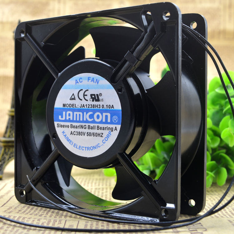 JAMICON JA1238H3 Aluminum frame cooling fan AC380V 0.1A 120*120*38mm 2wire