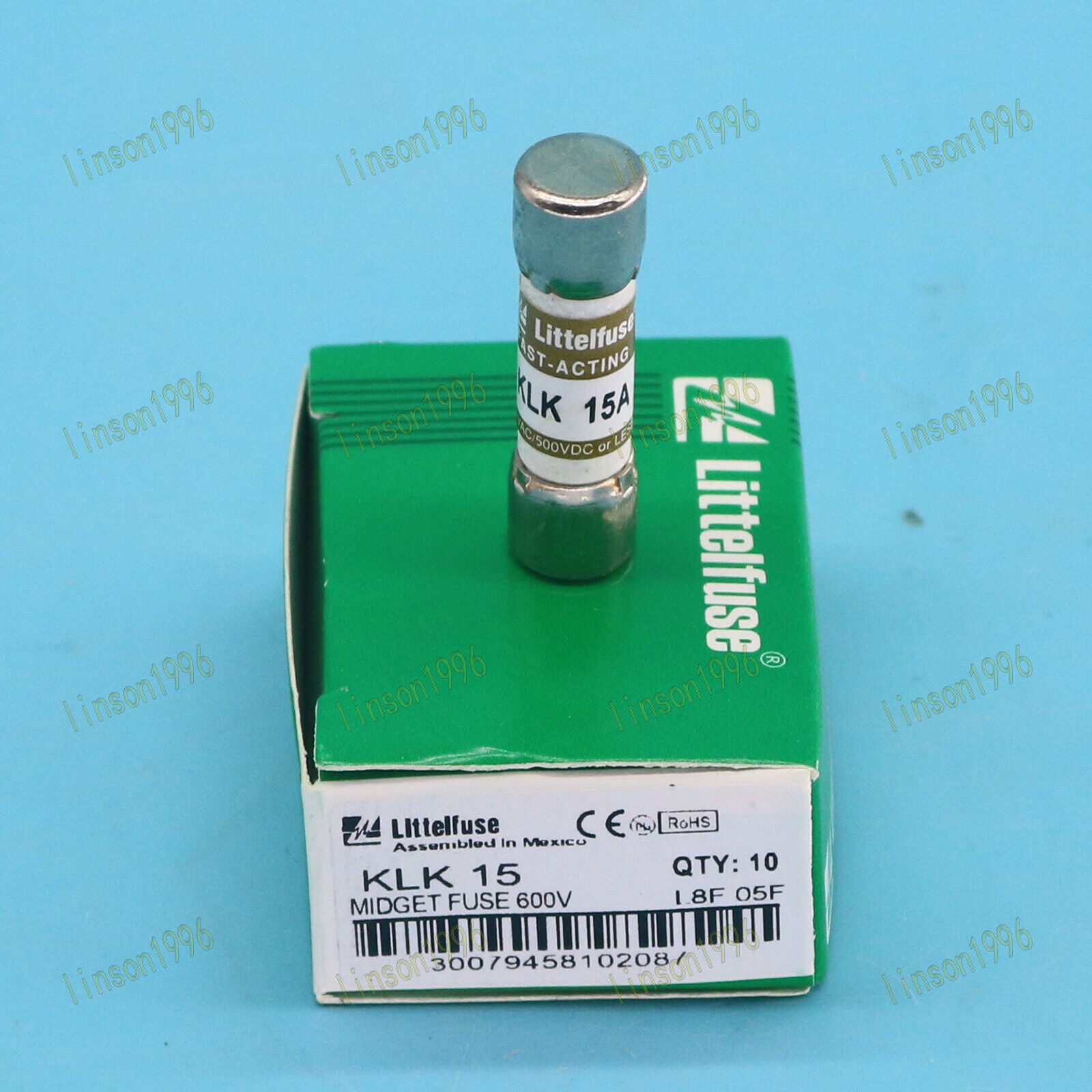 10Pcs KLK-15 Fuses 15A 600Vac FAST ACTING Fuse Fast Delivery - KLK