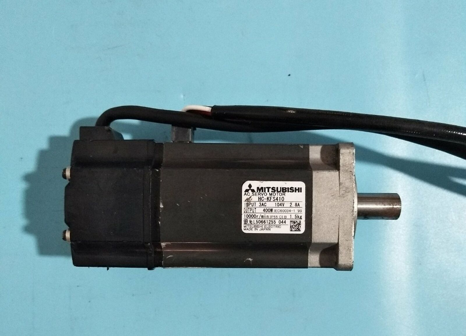 Used Mitsubishi servo motor HC-KFS410, tested and in good condition - MITSUBISHI