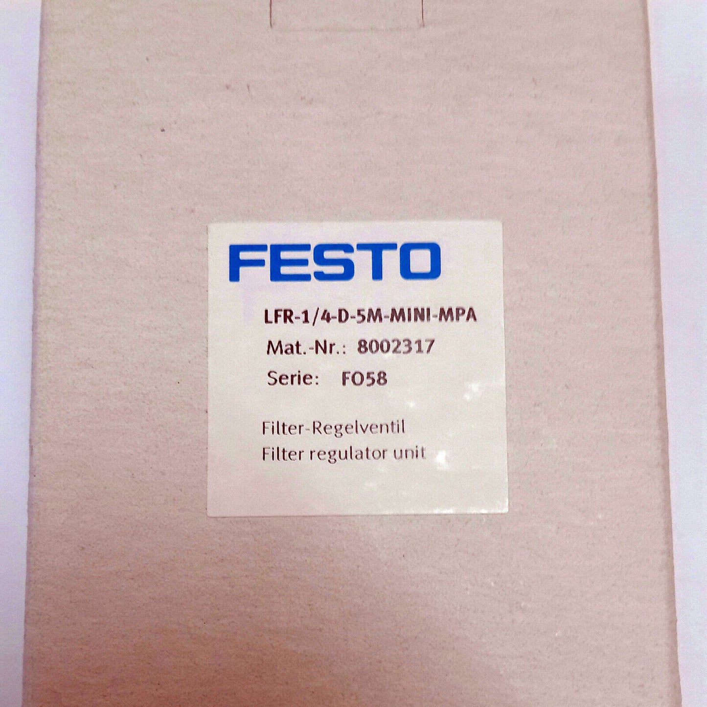 FESTO Regulator LFR-1/4-D-5M-MINI-MPA 8002317 SHIP - FESTO
