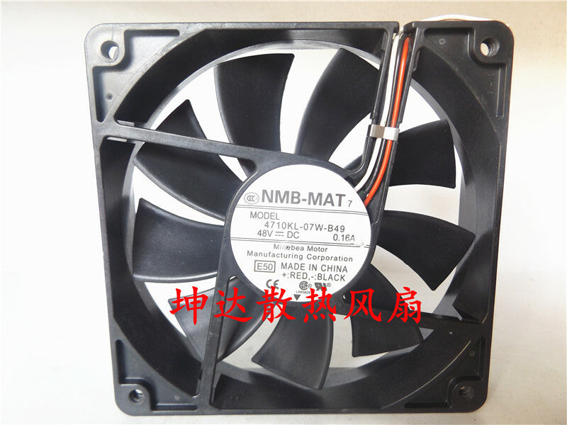 1pcs NMB 4710KL-07W-B49 12025 48V 0.16A cooling fan