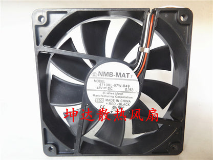 1pcs NMB 4710KL-07W-B49 12025 48V 0.16A cooling fan