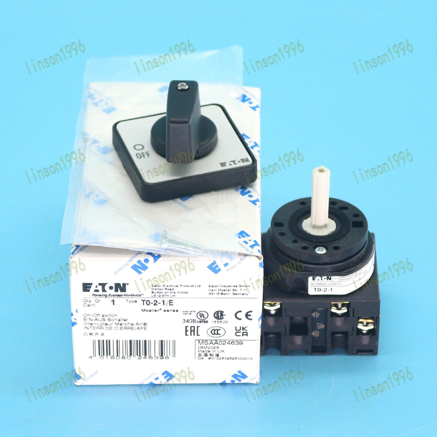 1PC Eaton T0-2-1/E Load Isolation Switch Fast - EATON