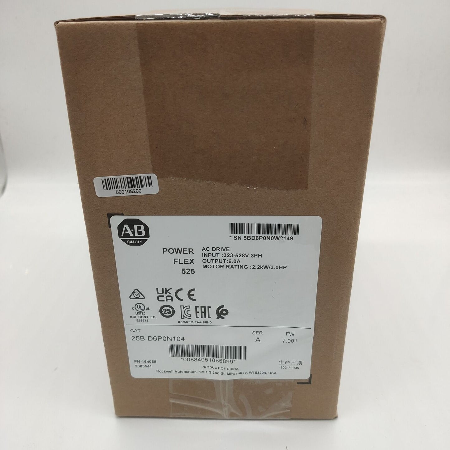 NEW AB 25B-D6P0N104 525W 2.2kW 3HP AC DRIVE - AB