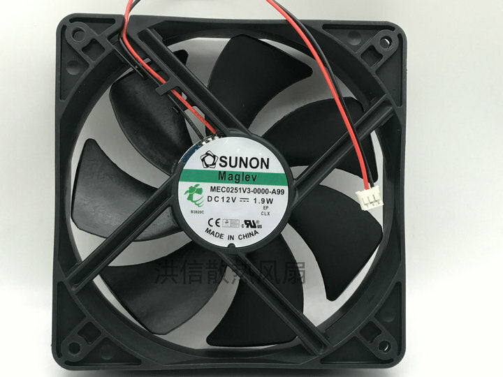 1pcs SUNON MEC0251V3-0000-A99 DC12V 1.9W 12025 12CM fan 2pin