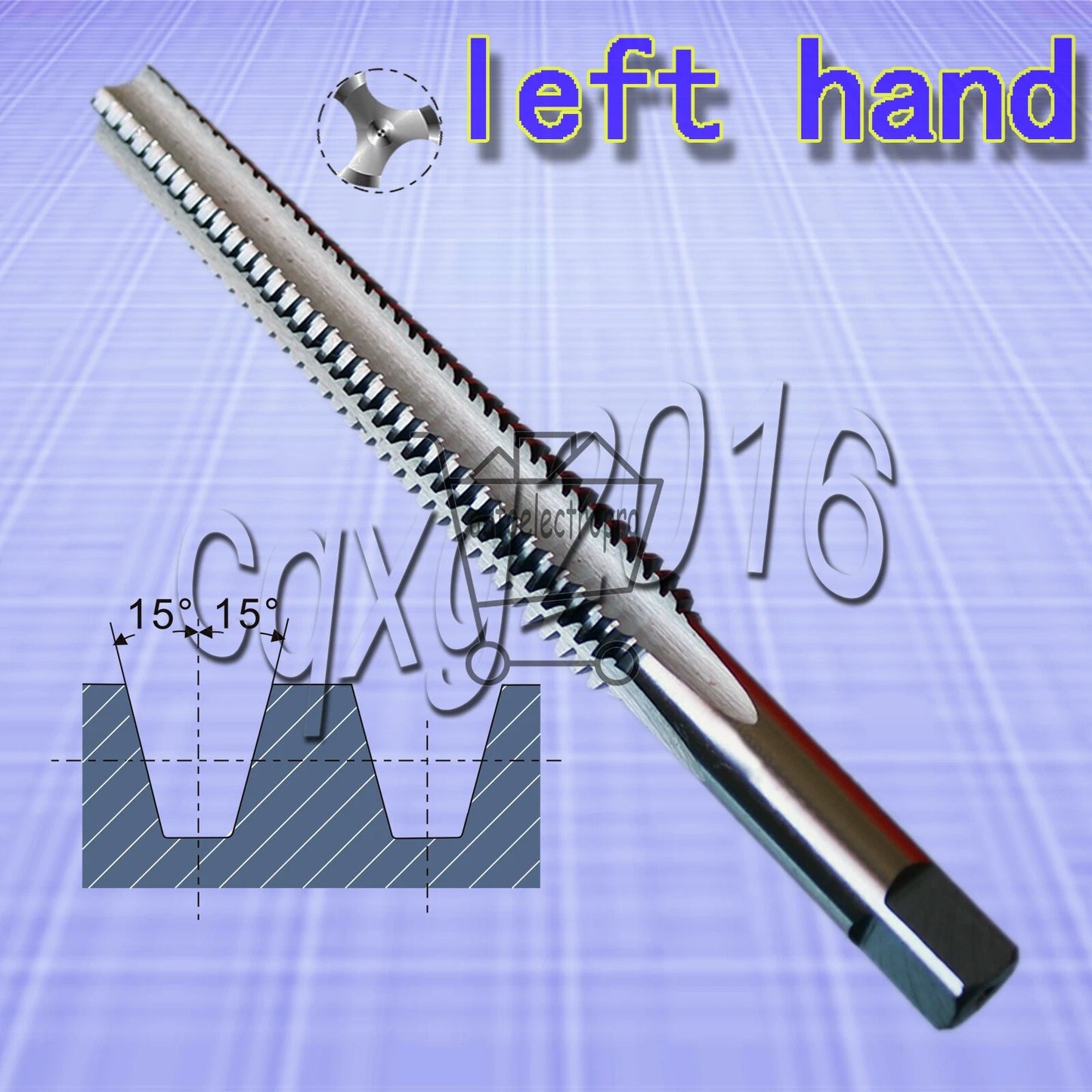 1pc LH TR16x3.0 mm left-hand high quality trapezoidal HSS thread tap TR16*3.0