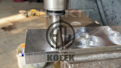 2"-12 UN Thread Tap Right Hand, HSS 2" x 12 UN Straight Fluted Tap
