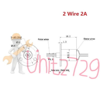 2-24 Wires2A-30A MW1230 High Current Conductive Slip Ring Electric Rotary Joint
