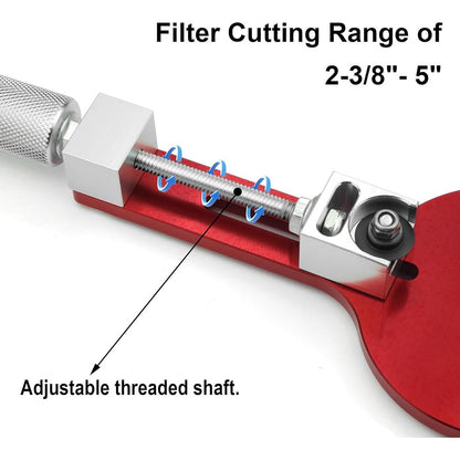 new Red Oil Filter Cutter Tool 77750 For Filter Cutting Range From 2-3/8 to 5