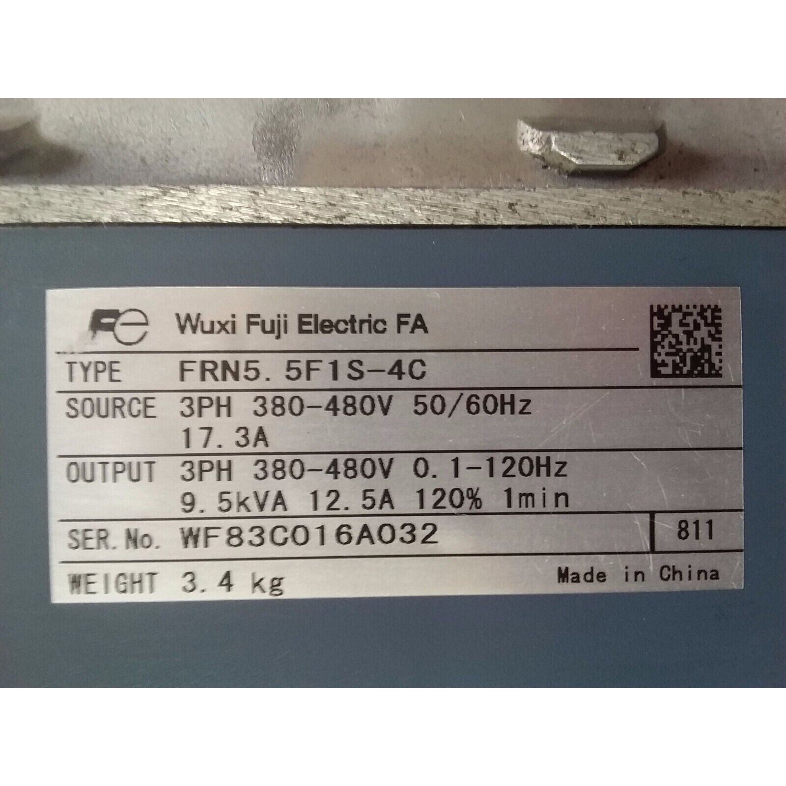 used One FUJI Inverter FRN5.5F1S-4C 5.5KW 3P 380V 50Hz/60Hz