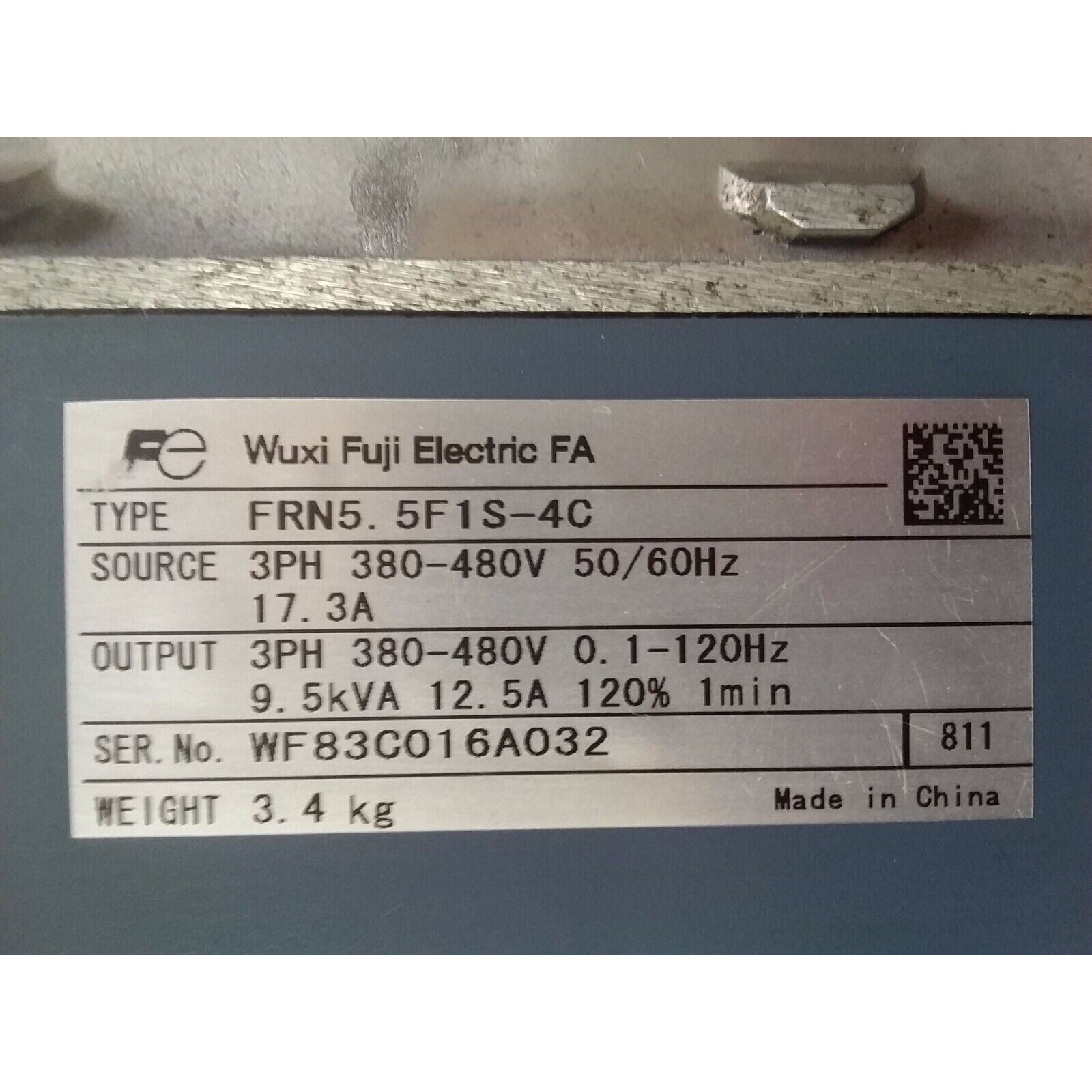 used One Inverter FRN5.5F1S-4C 5.5KW 3P 380V 50Hz/60Hz - FUJI