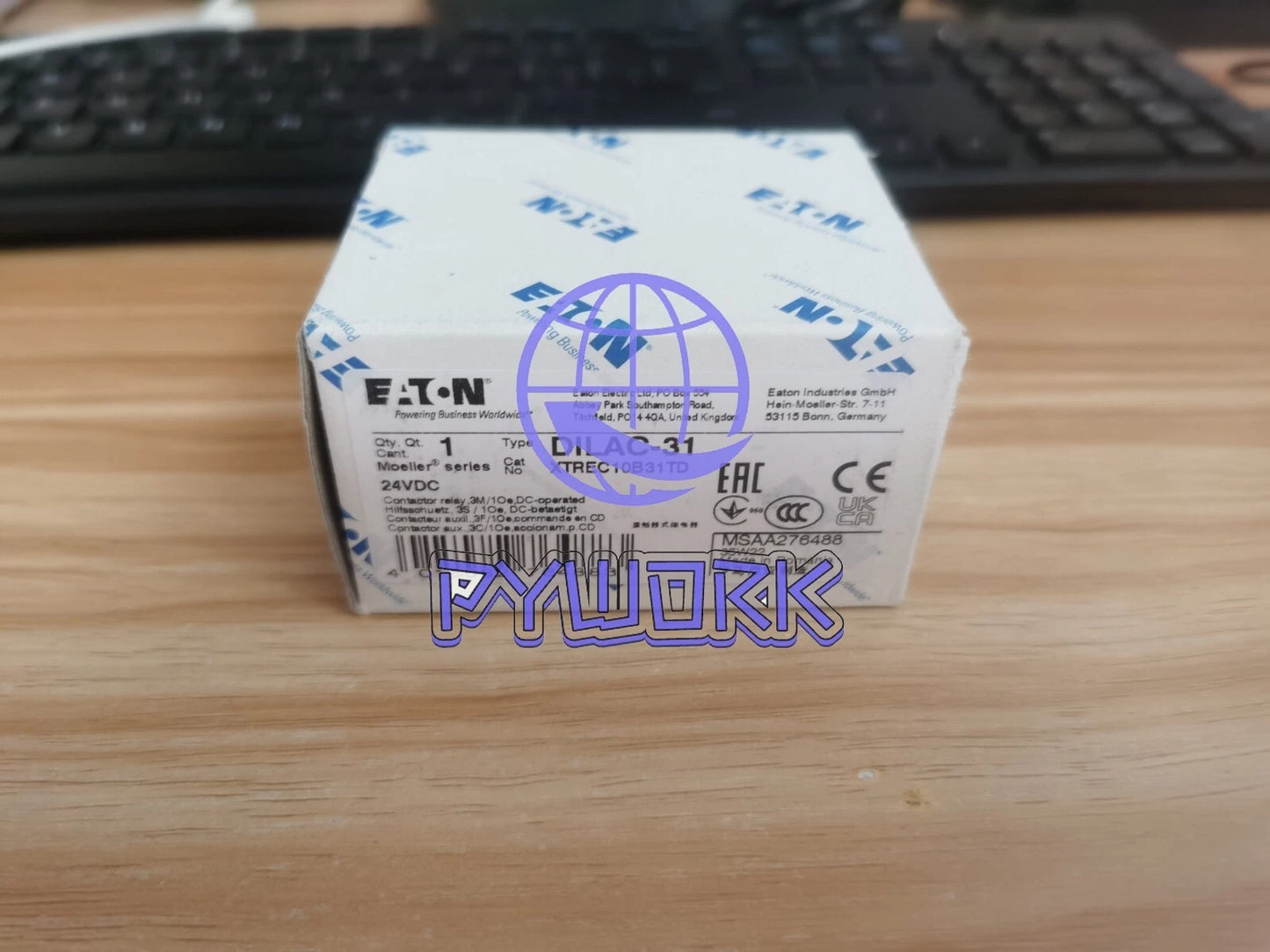 1Pcs Eaton Moeller DILAC-31 XTREC10B31TD DC Contactor 24VDC ~
