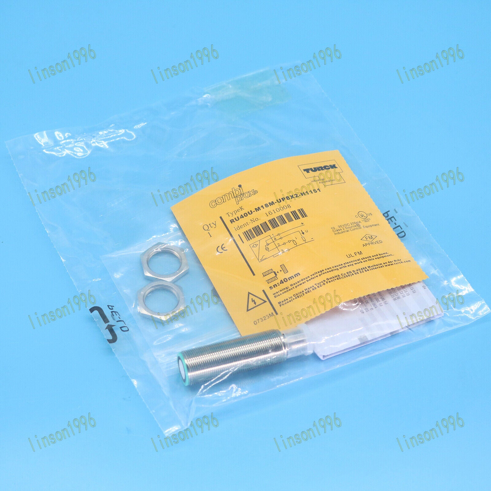 RU40U-M18M-UP8X2-H1151 TURCK Ultrasonic Sensor 1610008 - TURCK