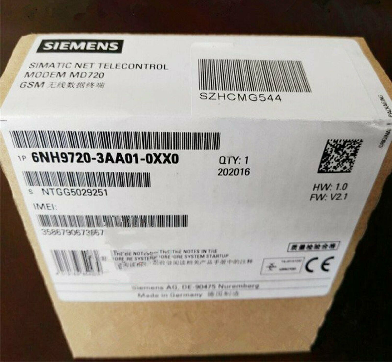 new 1PCS  SIEMENS 6NH97203AA010XX0 6NH9720-3AA01-0XX0 Fast Delivery