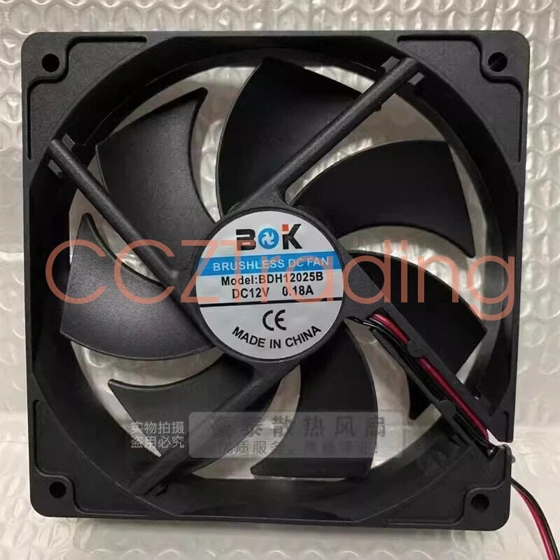 1 Pc. BDH12025B 12025 DC12V 0.18A 12CM 2-Wire PWM Cooling Fan