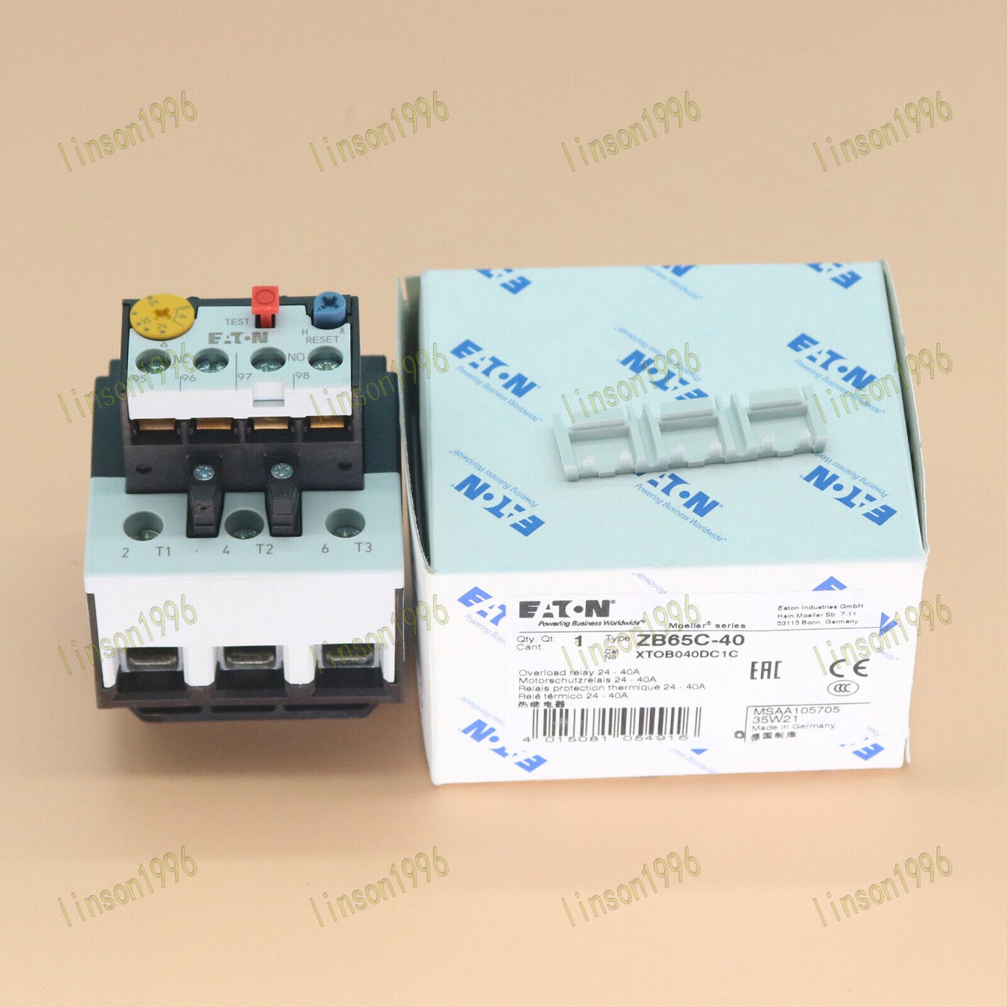 Eaton Molellar ZB65C-40 24-40A Fast Motor - EATON MOLELLAR
