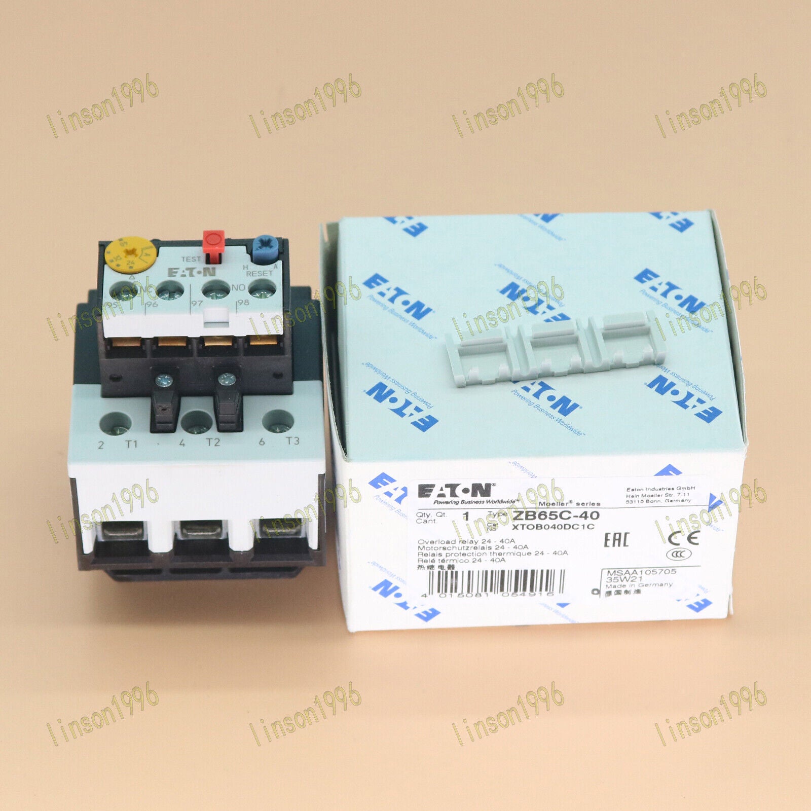 Eaton Molellar ZB65C-40 24-40A Fast Motor - EATON MOLELLAR