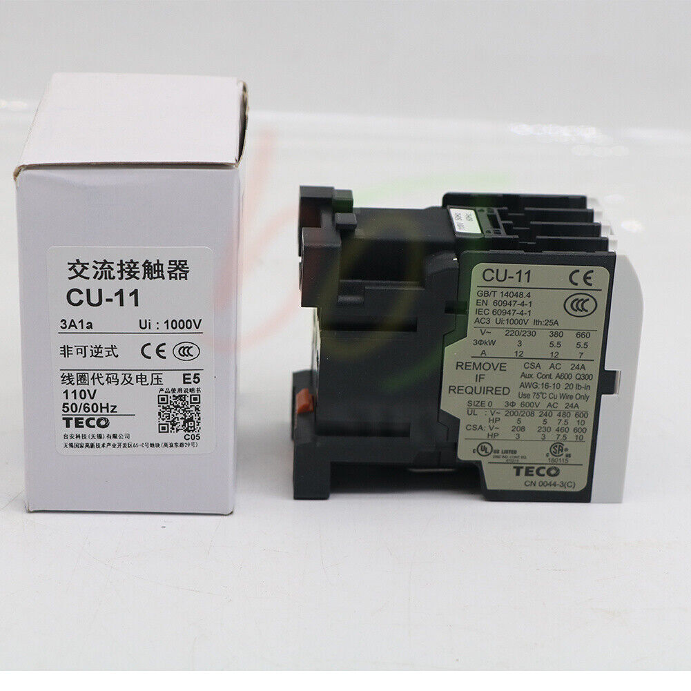 new 1Pcs  Taian TECO  CU-11 110V AC Contactor